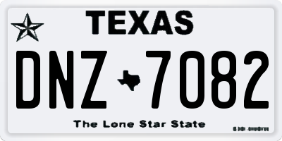 TX license plate DNZ7082
