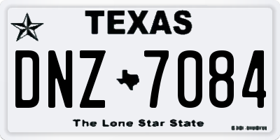 TX license plate DNZ7084