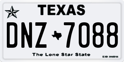 TX license plate DNZ7088