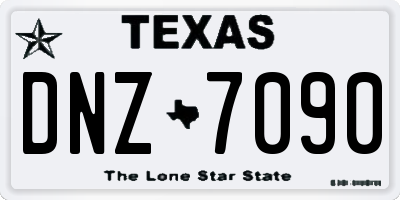 TX license plate DNZ7090