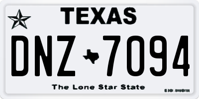 TX license plate DNZ7094