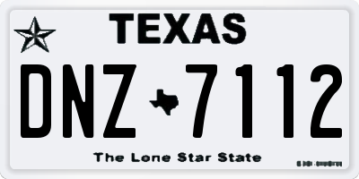 TX license plate DNZ7112