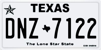 TX license plate DNZ7122