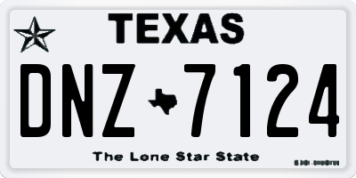 TX license plate DNZ7124