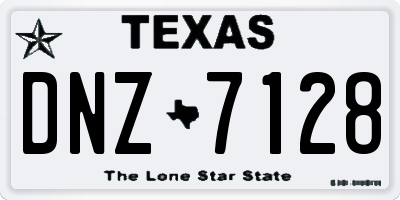 TX license plate DNZ7128