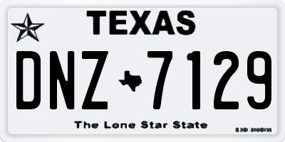 TX license plate DNZ7129