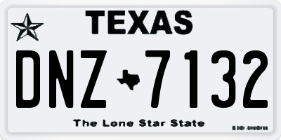 TX license plate DNZ7132