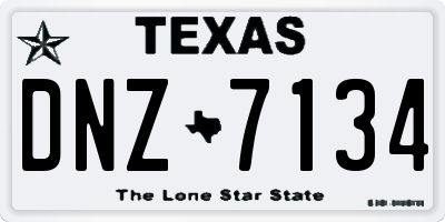 TX license plate DNZ7134