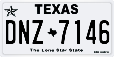 TX license plate DNZ7146