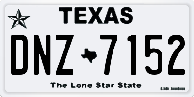 TX license plate DNZ7152