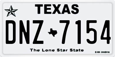 TX license plate DNZ7154