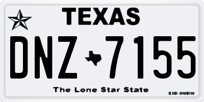 TX license plate DNZ7155