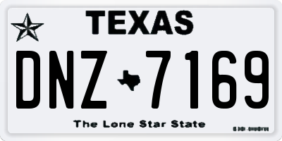 TX license plate DNZ7169