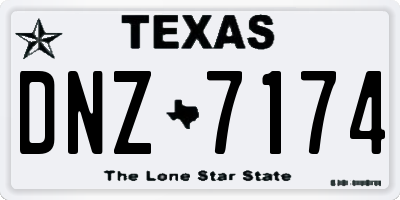 TX license plate DNZ7174