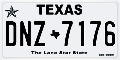 TX license plate DNZ7176