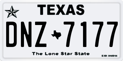 TX license plate DNZ7177