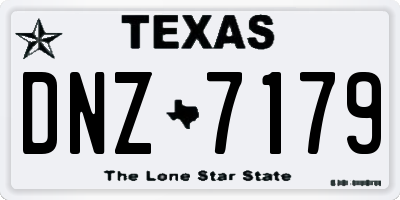TX license plate DNZ7179