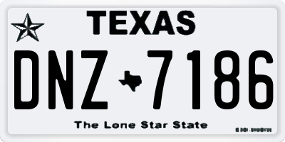 TX license plate DNZ7186