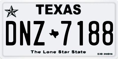TX license plate DNZ7188