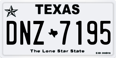 TX license plate DNZ7195