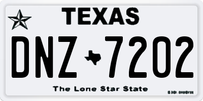 TX license plate DNZ7202