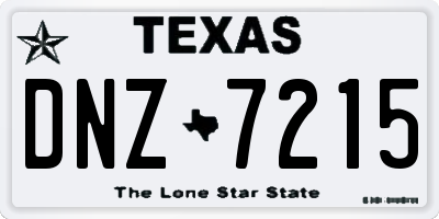 TX license plate DNZ7215