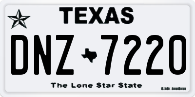 TX license plate DNZ7220