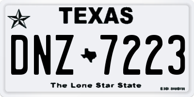 TX license plate DNZ7223