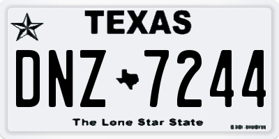TX license plate DNZ7244