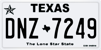TX license plate DNZ7249