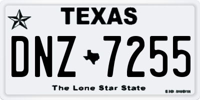 TX license plate DNZ7255