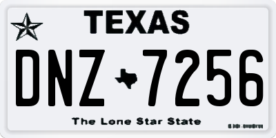 TX license plate DNZ7256