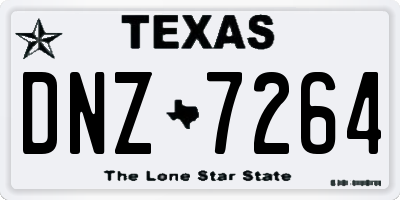 TX license plate DNZ7264
