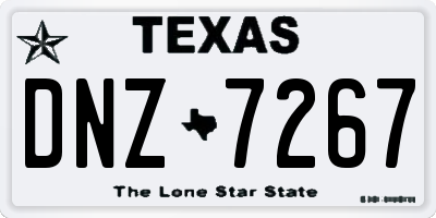 TX license plate DNZ7267