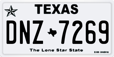 TX license plate DNZ7269