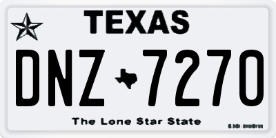TX license plate DNZ7270