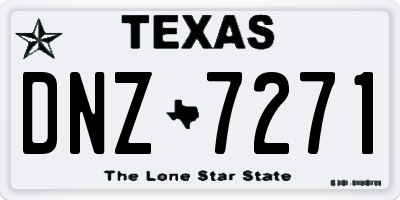 TX license plate DNZ7271