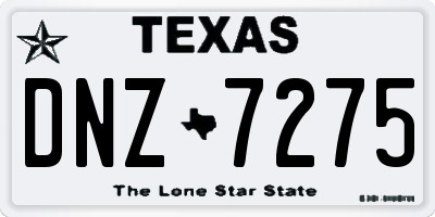 TX license plate DNZ7275