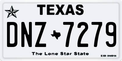 TX license plate DNZ7279