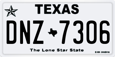 TX license plate DNZ7306