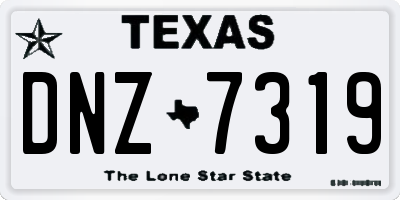 TX license plate DNZ7319