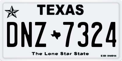 TX license plate DNZ7324