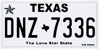 TX license plate DNZ7336