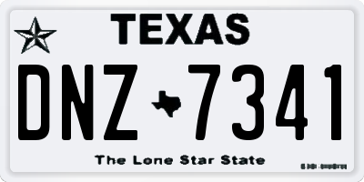 TX license plate DNZ7341