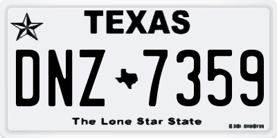 TX license plate DNZ7359