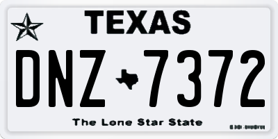 TX license plate DNZ7372