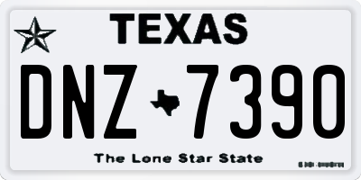 TX license plate DNZ7390