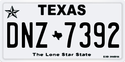 TX license plate DNZ7392