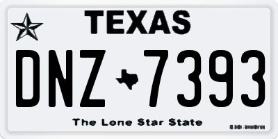 TX license plate DNZ7393