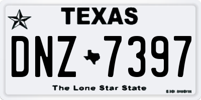 TX license plate DNZ7397